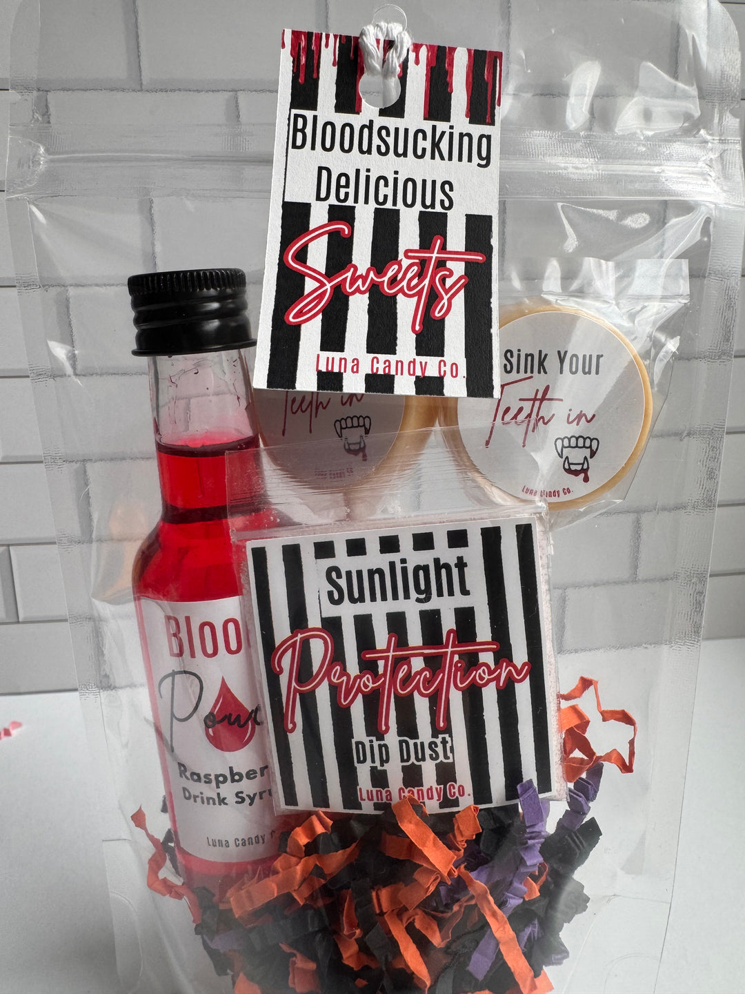 Vampire Halloween Candy Gift Bag – Sink Your Teeth In