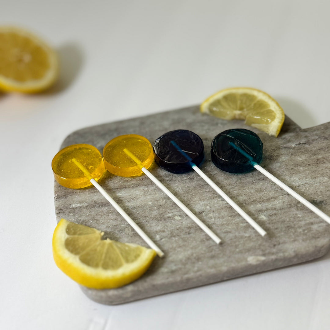 Yellow and Cobalt Blue Lollipops and Lemons