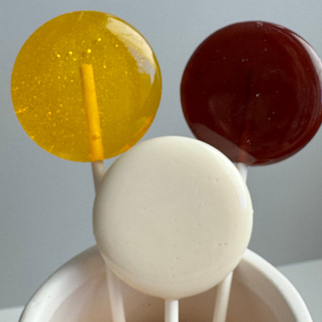 Honey Bee lollipop favors with bee-themed label design