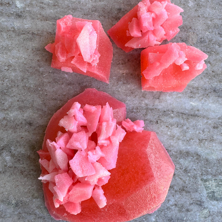 strawberry heart crystal candy