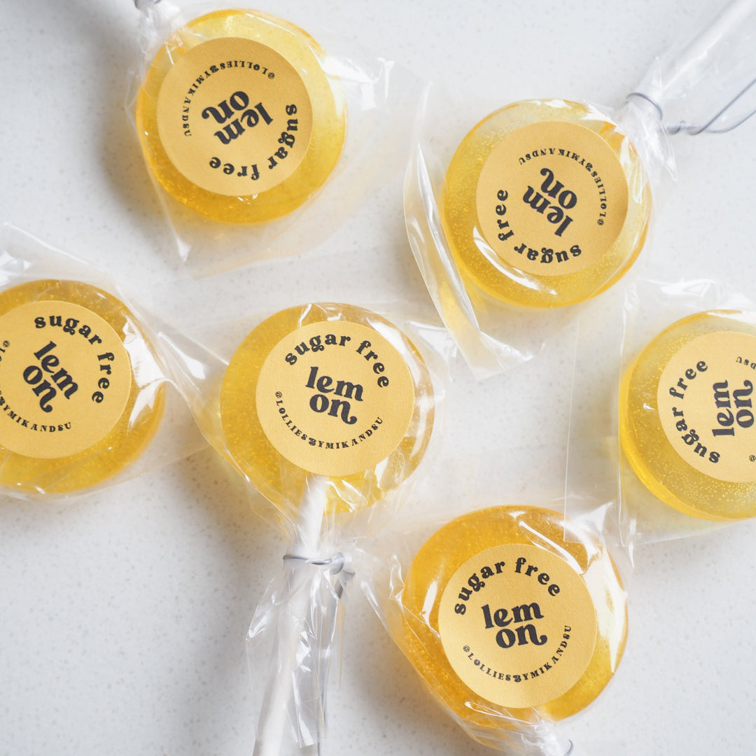 sugar free lemon lollipop