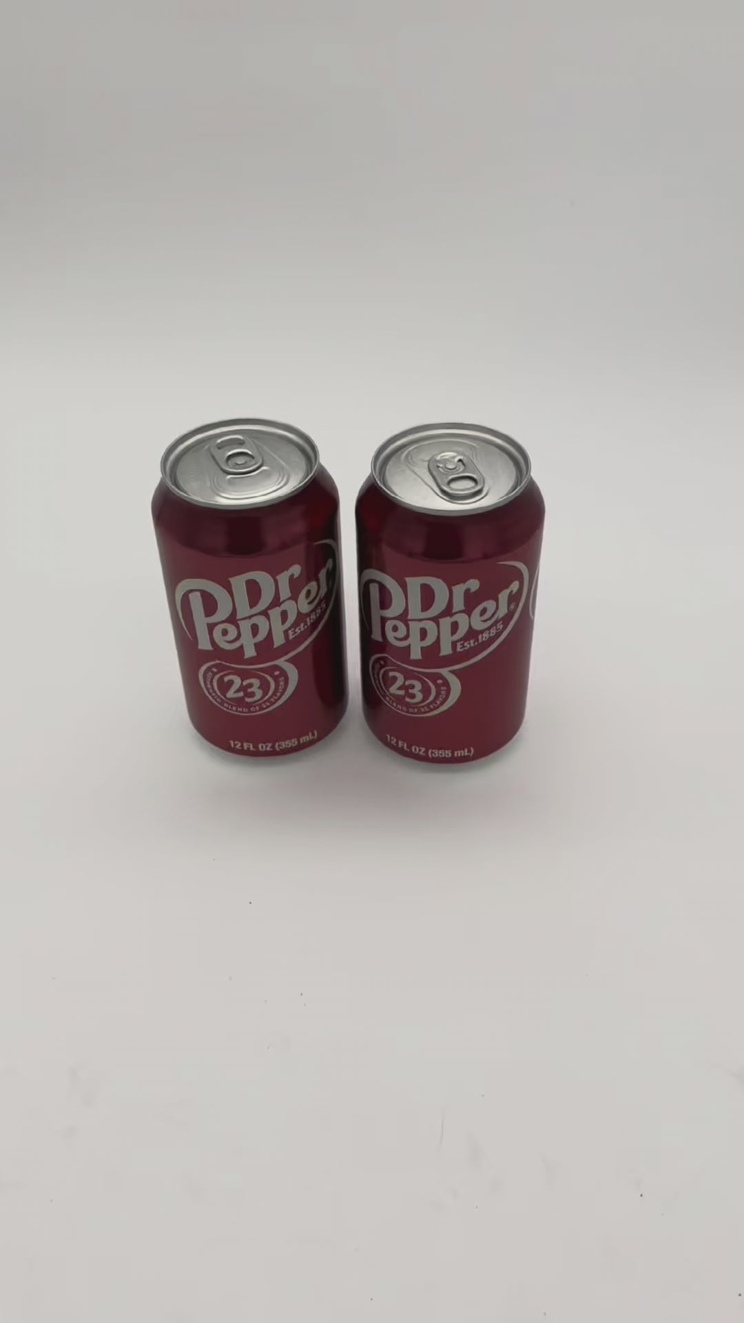 Video of Dr. Pepper cans and lollipops