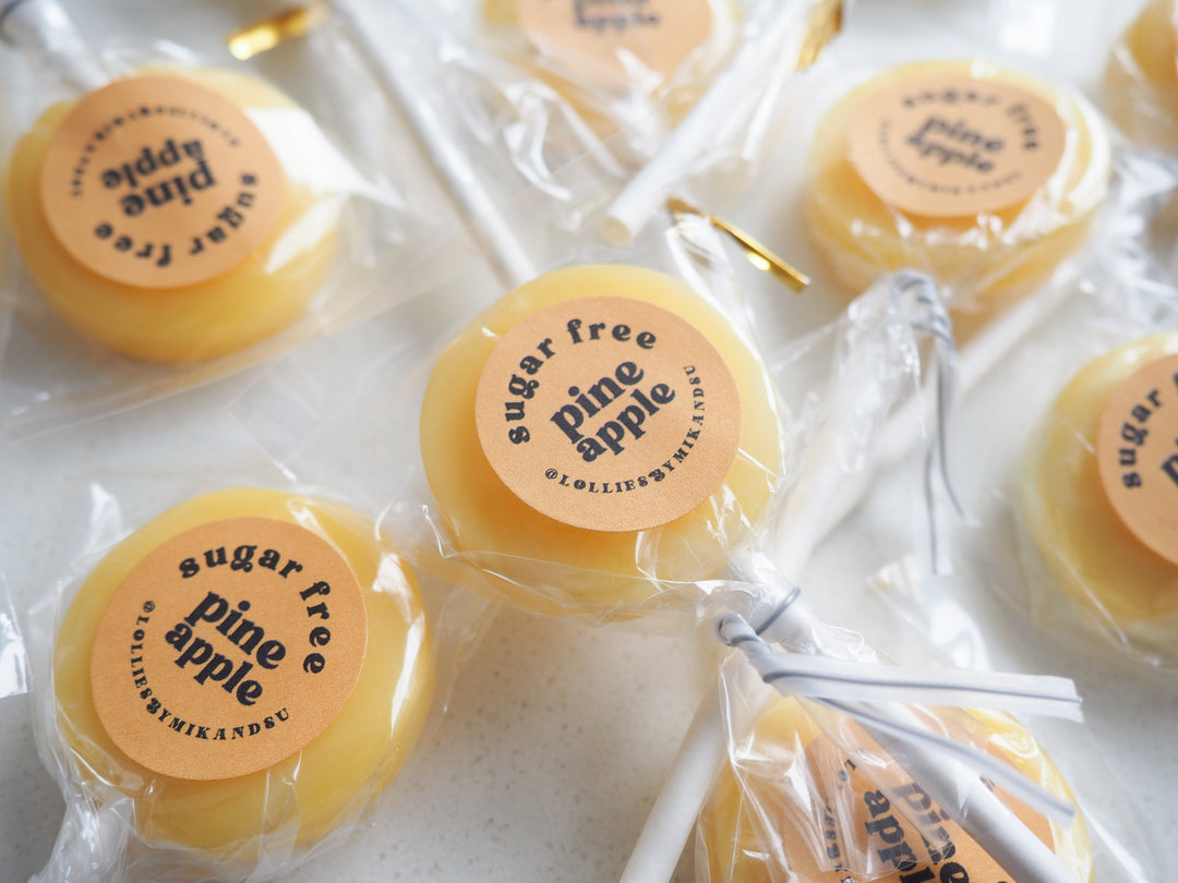 sugar free pineapple lollipop